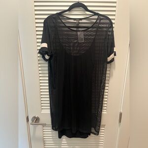 Forever 21 Black Sheer Mini Dress